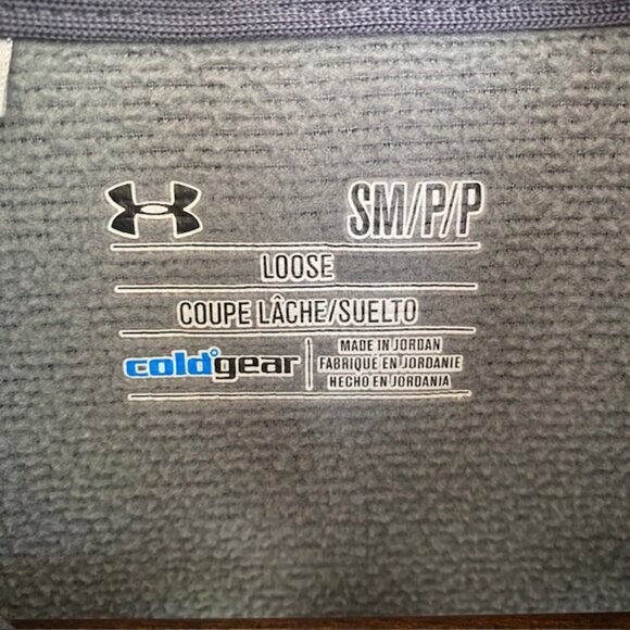 Under Armour Gray 1/4 Zip Mockneck Pullover - Small - Picture 5 of 6